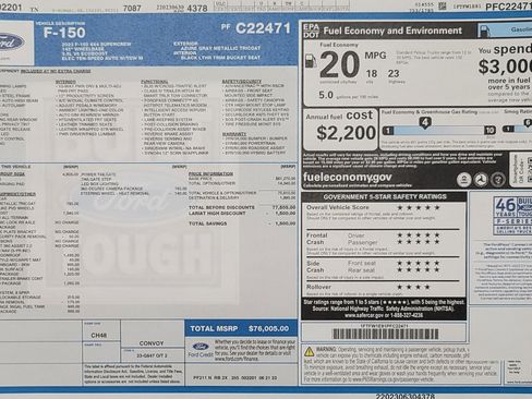 Used 2023 Ford F150 Lariat w/ Equipment Group 502A High image 2