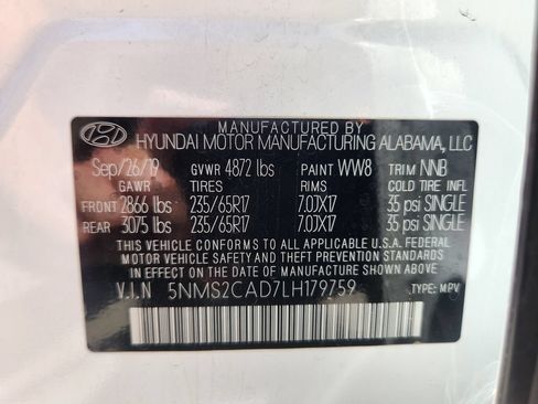 Used 2020 Hyundai Santa Fe SE AWD/4WD image 13