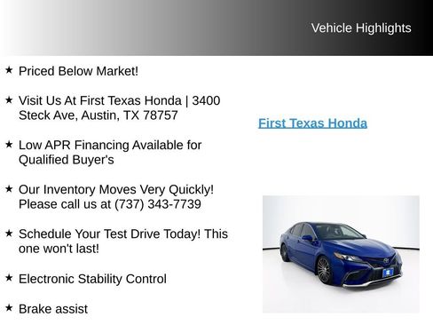 Used 2024 Toyota Camry XSE FWD image 9