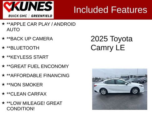 Used 2025 Toyota Camry LE image 2