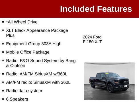 Used 2024 Ford F150 XLT w/ Equipment Group 303A High AWD/4WD image 3