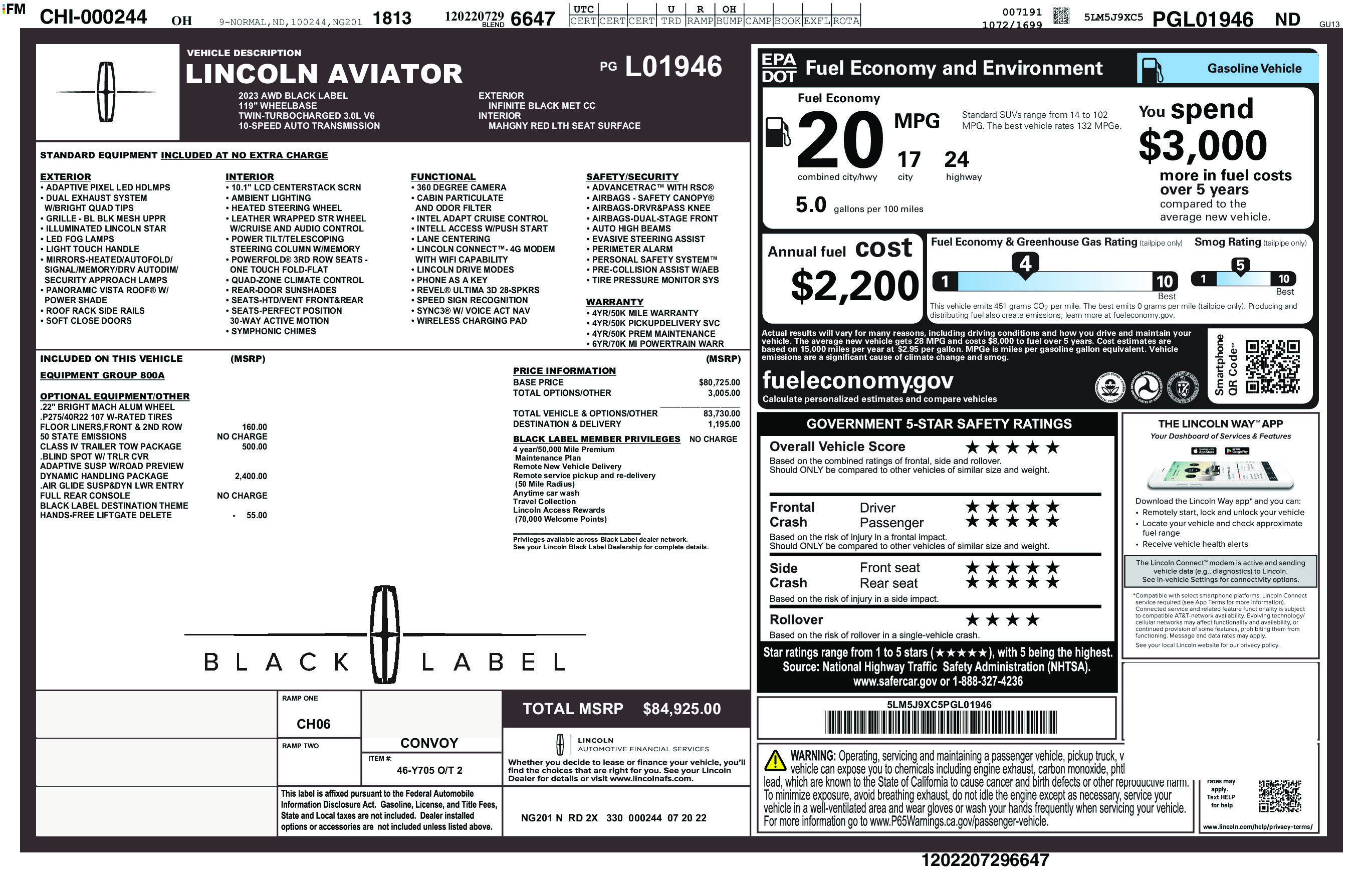 Used 2023 Lincoln Aviator Black Label w/ Dynamic Handling Package AWD/4WD image 49