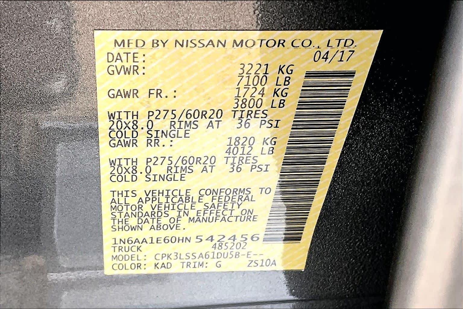 Used 2017 Nissan Titan SV RWD image 34
