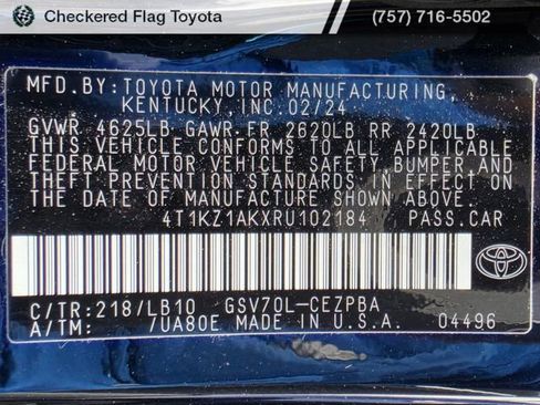 Used 2024 Toyota Camry XSE w/ Navigation Package FWD image 22