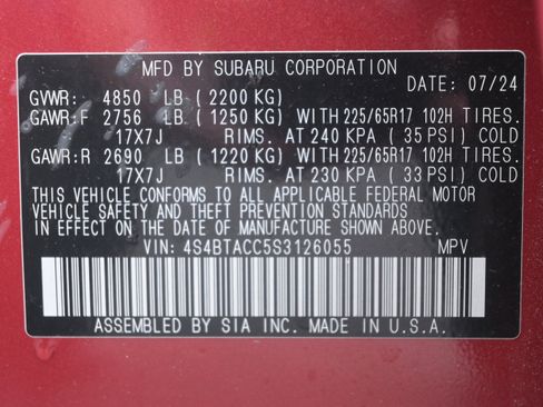 Certified 2025 Subaru Outback Premium AWD/4WD image 35