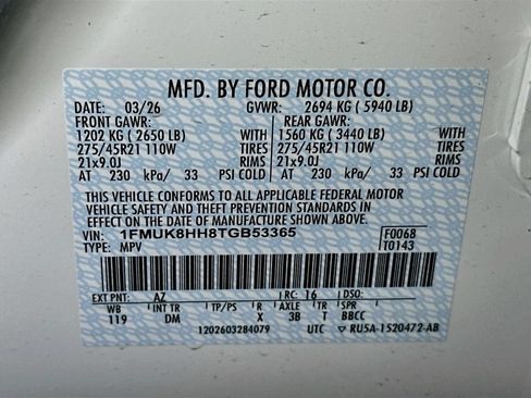 New 2026 Ford Explorer Platinum w/ LUX Leather Package AWD/4WD image 20