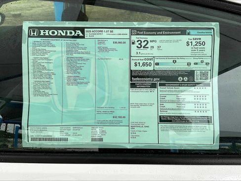 New 2025 Honda Accord SE image 21