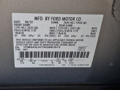 Certified 2022 Ford Explorer Timberline w/ Timberline Technology Package image 29