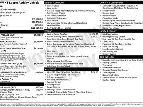 Used 2022 BMW X5 xDrive45e w/ M Sport Package AWD/4WD image 2
