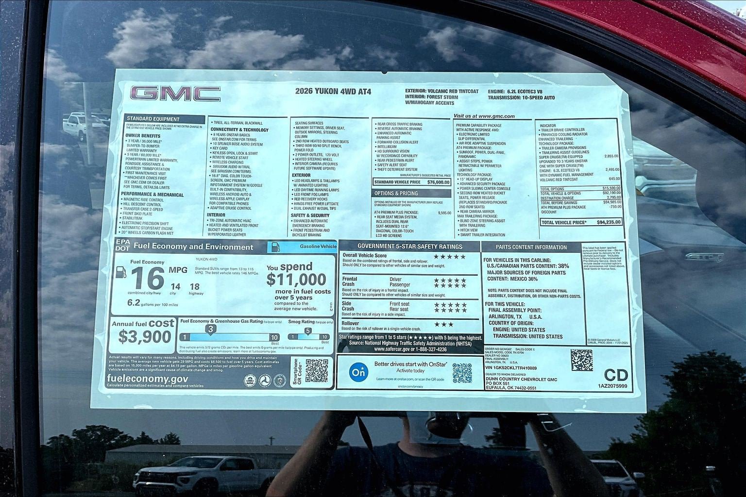New 2026 GMC Yukon AT4 w/ AT4 Premium Plus Package AWD/4WD image 14