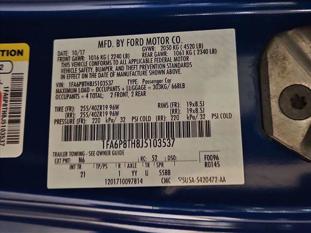 Used 2018 Ford Mustang Coupe w/ Wheel & Stripe Package RWD image 19