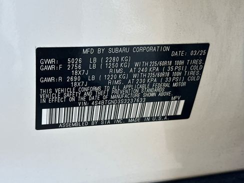 Certified 2025 Subaru Outback Limited XT image 29