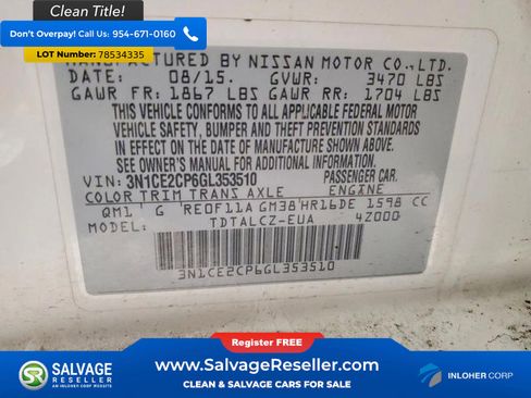 Used 2016 Nissan Versa Note S Plus image 16