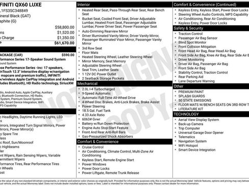 New 2025 INFINITI QX60 Luxe w/ Cargo Package image 39