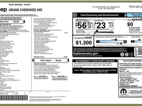 Used 2022 Jeep Grand Cherokee Limited 4xe w/ Luxury Tech Group II AWD/4WD image 2