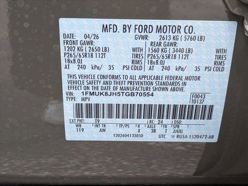 New 2026 Ford Explorer Tremor w/ Tremor Convenience Package AWD/4WD image 17