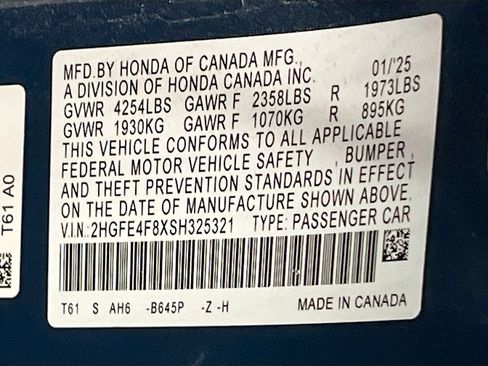 Used 2025 Honda Civic FWD Hybrid Sedan image 31