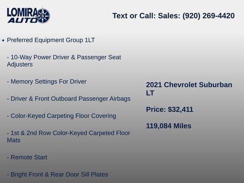 Used 2021 Chevrolet Suburban LT AWD/4WD image 6