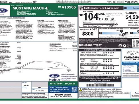 New 2026 Ford Mustang Mach-E Premium w/ Sport Appearance Package AWD/4WD image 30