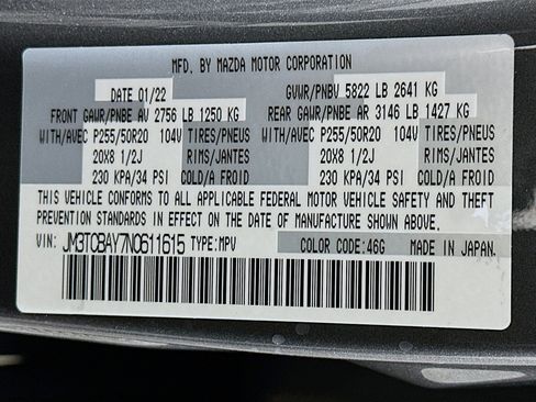 Used 2022 MAZDA CX-9 Touring Plus image 12