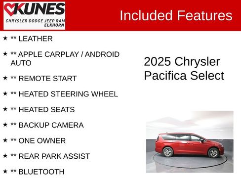 Used 2025 Chrysler Pacifica Select FWD image 2