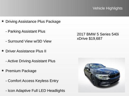 Used 2017 BMW 540i xDrive image 12