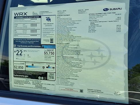 New 2026 Subaru WRX Premium AWD/4WD image 16