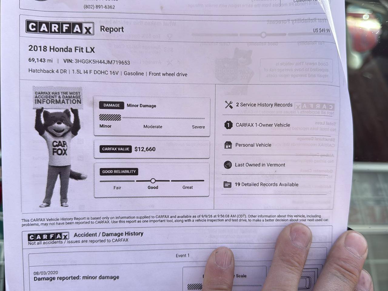 Used 2018 Honda Fit LX image 5