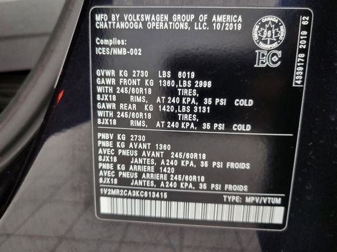 Used 2019 Volkswagen Atlas SEL AWD/4WD image 29
