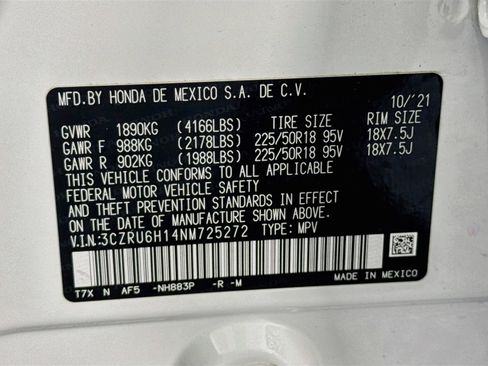 Certified 2022 Honda HR-V Sport image 29
