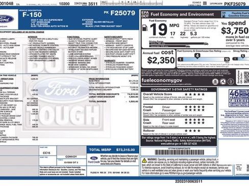 Certified 2023 Ford F150 Lariat w/ Equipment Group 502A High AWD/4WD image 22