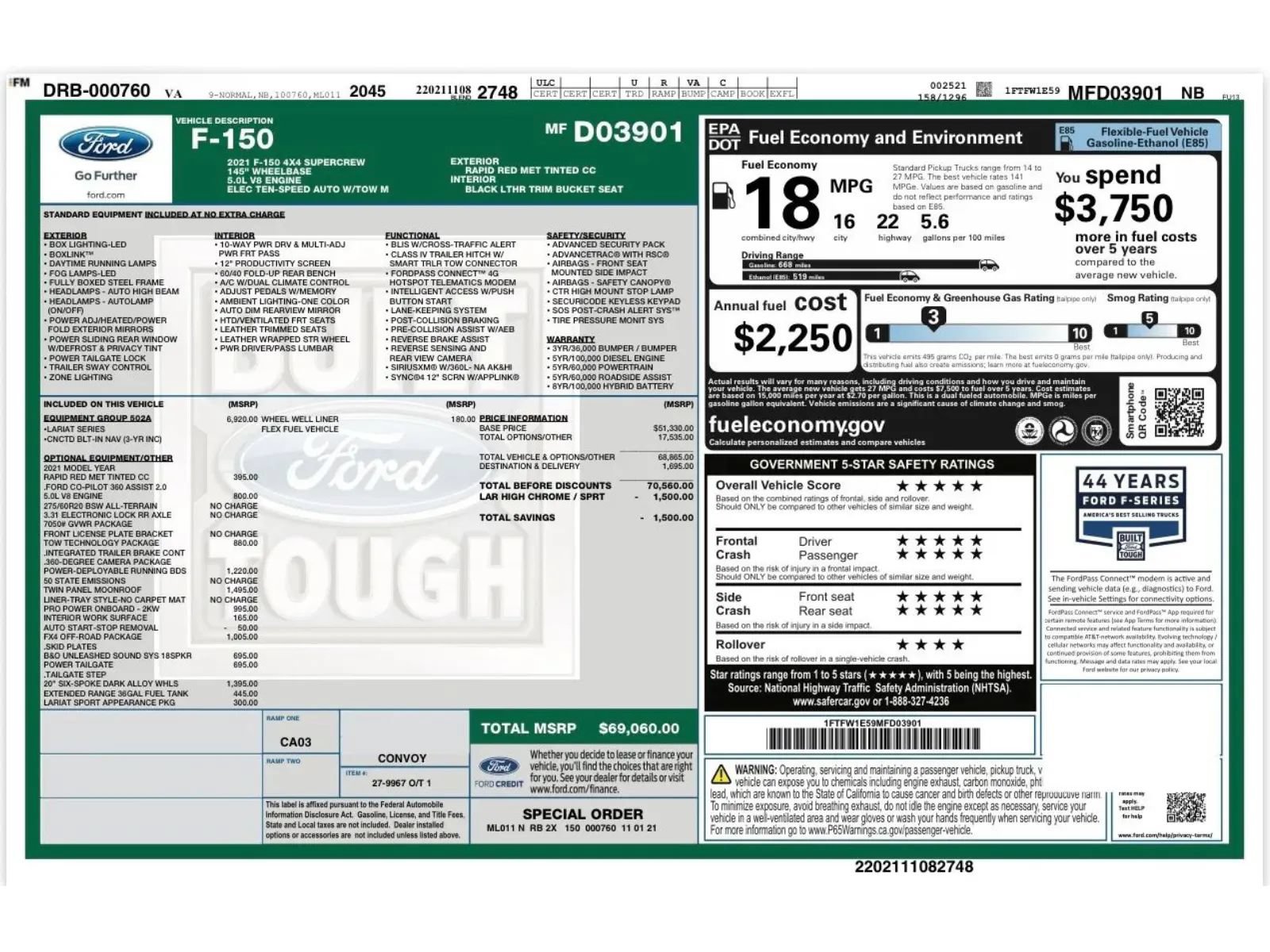Used 2021 Ford F150 Lariat w/ Equipment Group 502A High AWD/4WD image 25