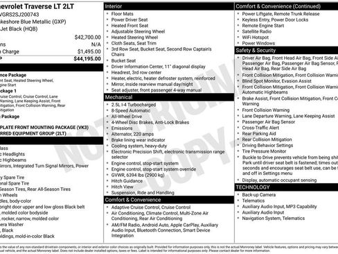 Used 2025 Chevrolet Traverse LT image 41