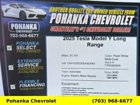 Used 2025 Tesla Model Y Long Range RWD image 58