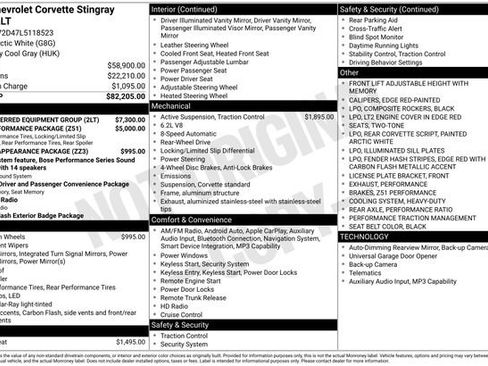 Used 2020 Chevrolet Corvette Stingray Preferred Cpe w/ 2LT Preferred Equipment Group RWD image 17