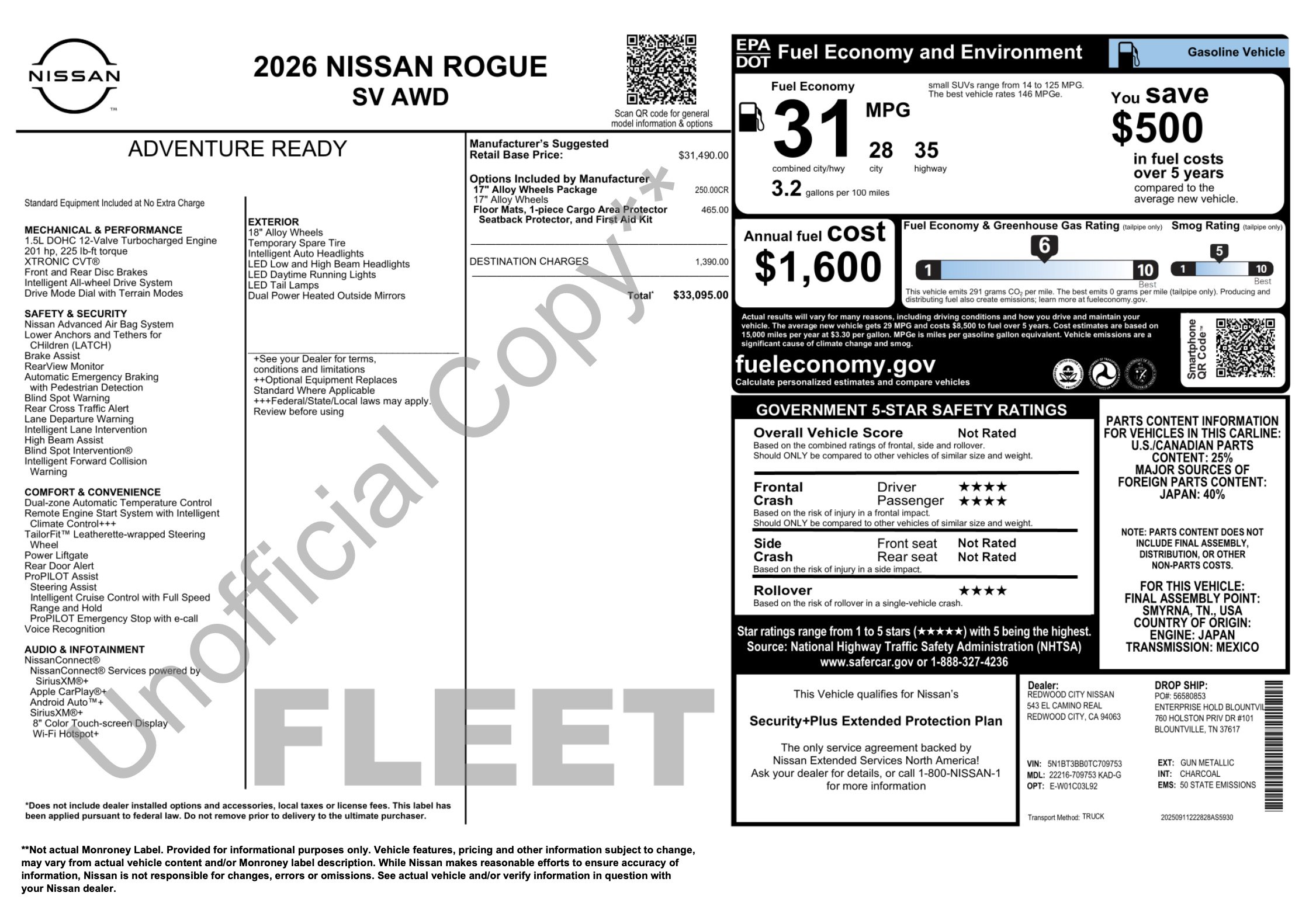 Used 2026 Nissan Rogue SV AWD/4WD image 5