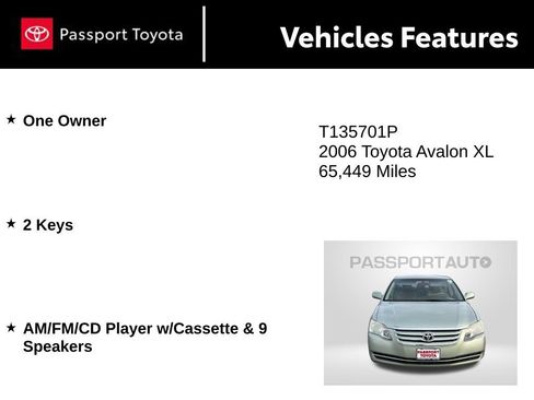Used 2006 Toyota Avalon XL image 9