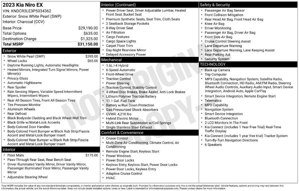 Certified 2023 Kia Niro EX FWD image 2