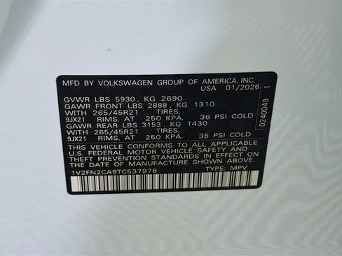 New 2026 Volkswagen Atlas SEL Premium R-Line AWD/4WD image 36