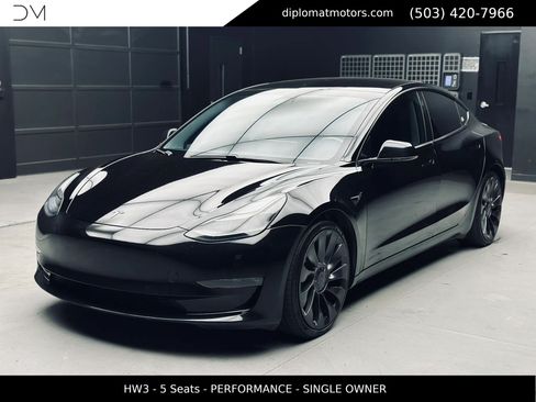 Used 2021 Tesla Model 3 Performance AWD/4WD image 1