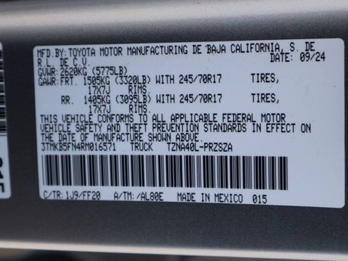 Certified 2024 Toyota Tacoma SR5 RWD image 17