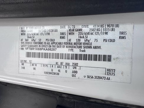 Used 2023 Ford Transit 250 148 High Roof w/ Load Area Protection Package RWD image 44