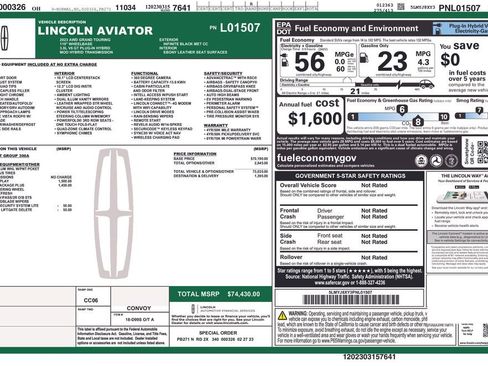 Certified 2023 Lincoln Aviator Grand Touring w/ Elements Package Plus image 49