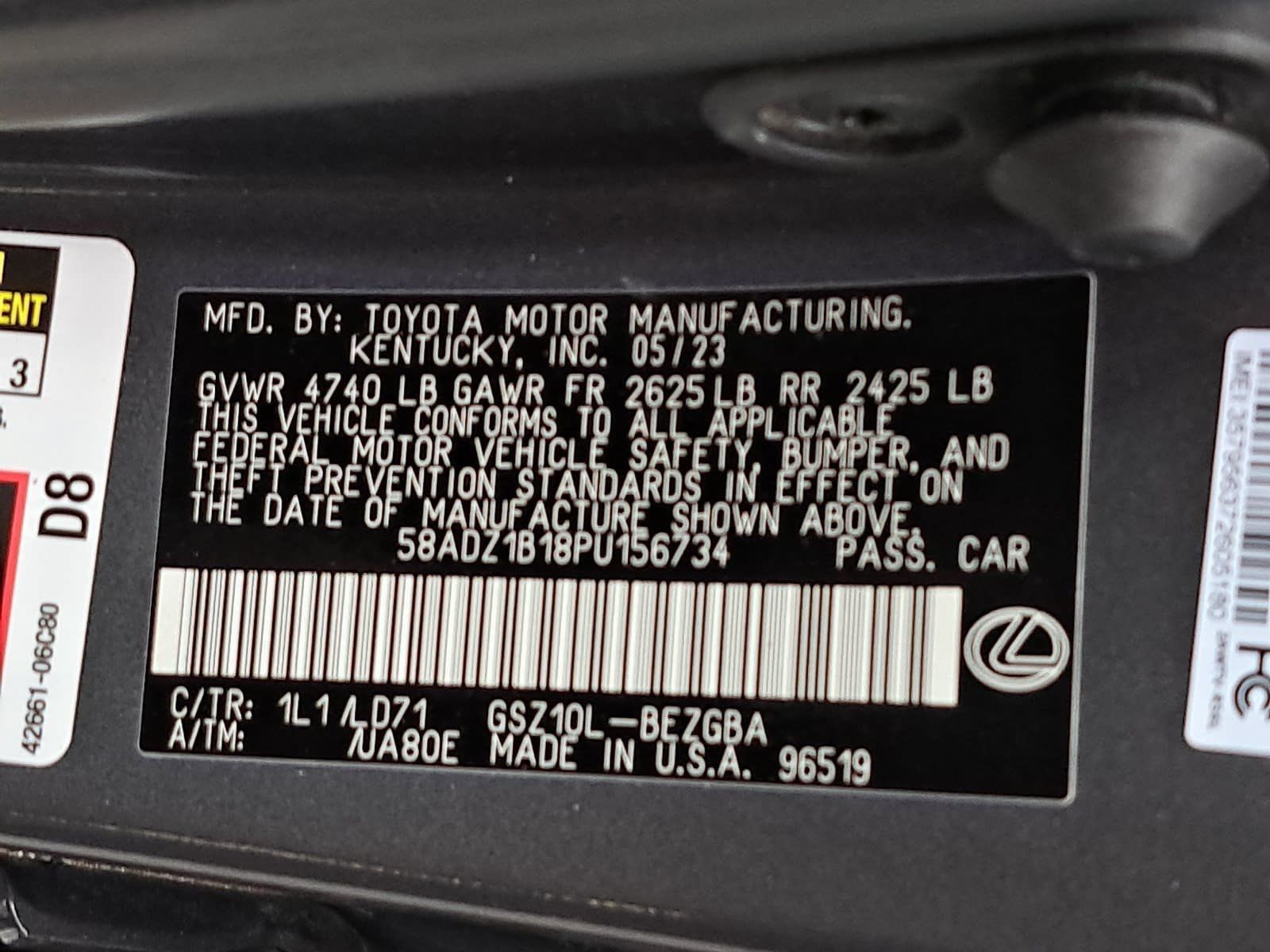 Used 2023 Lexus ES 350 w/ Premium Package FWD image 38