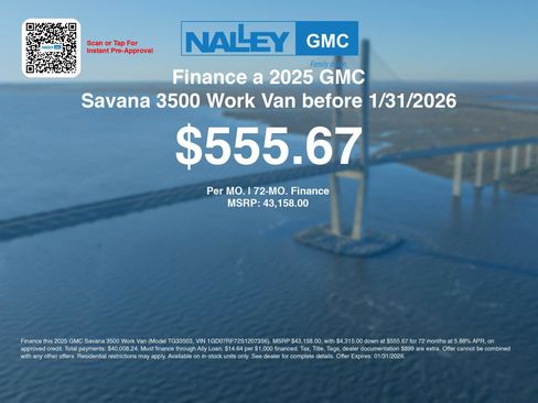 New 2025 GMC Savana 3500 w/ Power Convenience Package image 6