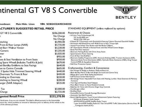 Used 2014 Bentley Continental GT V8 S AWD/4WD image 7