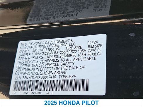 Certified 2025 Honda Pilot Elite image 27