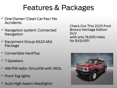 Certified 2025 Ford Bronco Heritage Edition AWD/4WD image 4