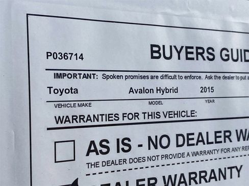 Used 2015 Toyota Avalon Limited image 36