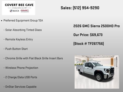 New 2026 GMC Sierra 2500 Pro w/ Convenience Package RWD image 7